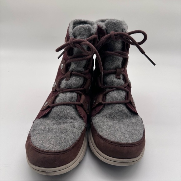 SOREL | Explorer Joan Felt 100g Waterproof Winter Boots in Redwood Size 8.5 - Picture 10 of 14